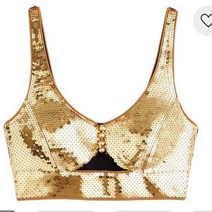 Paco Rabanne Gold Sequin Top